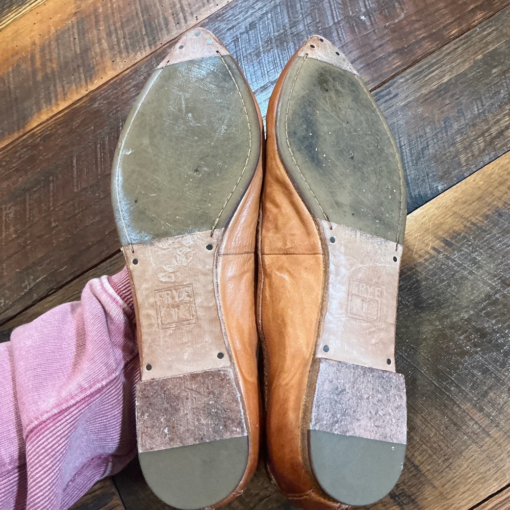 Frye Alicia Ballet Flats Brown Leather Women’s Size 7.5 - Picture 10 of 10